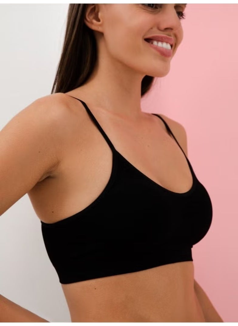 Mistirik Mistrik Women's Thin Strap Padded Bra Daily Use Bra Sports Bustier Women's Bra Comfortable Use Bra - Image 2